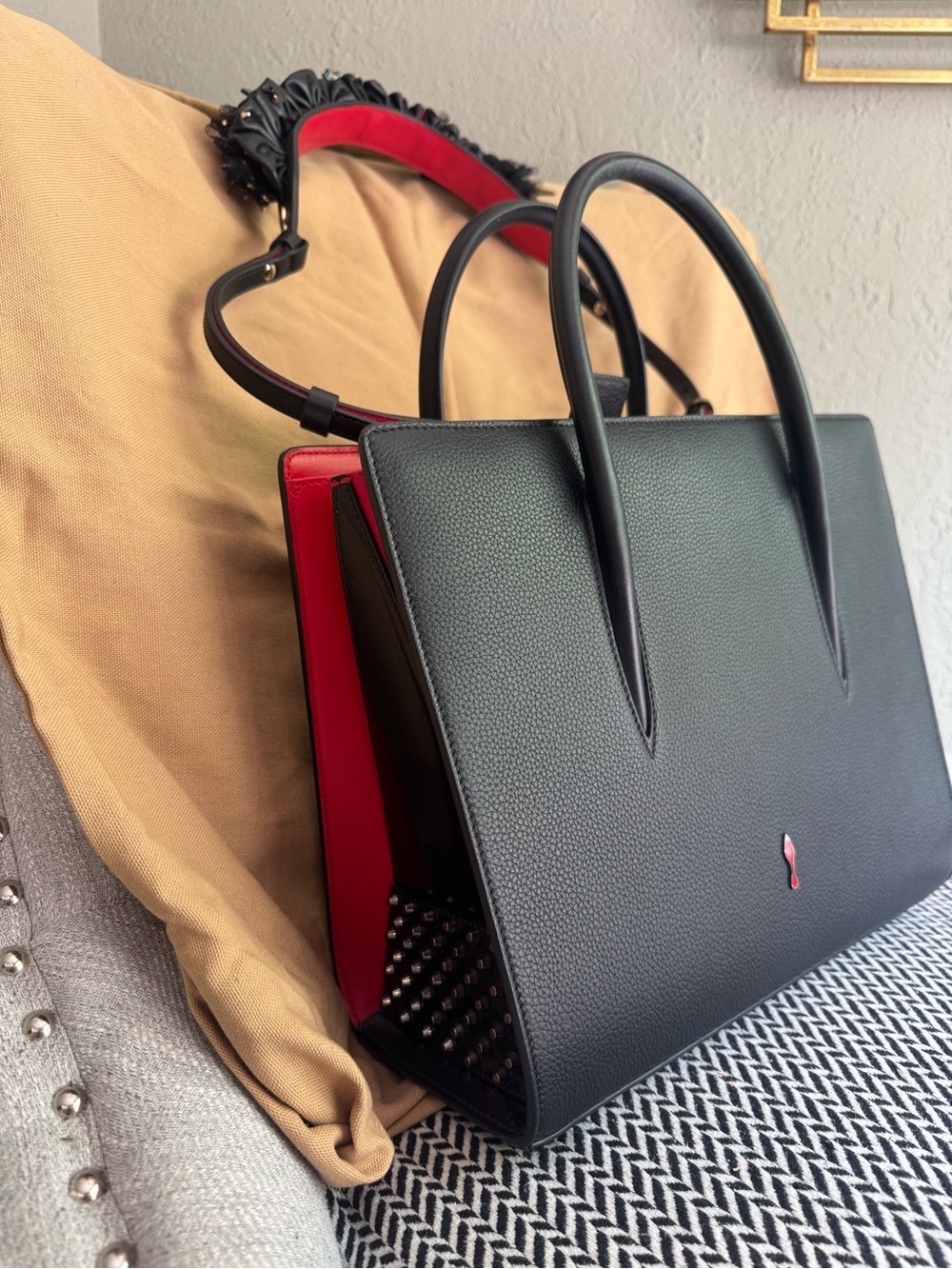 Christian Louboutin Paloma Large Black with limited edition celestial strap